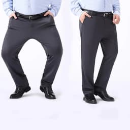 Plus Size 48 50 52 Mens Black Long Pants Casual Business Suit Pants