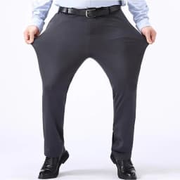 Plus Size 48 50 52 Mens Black Long Pants Casual Business Suit Pants