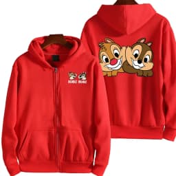 Chip 'n' dale Anime Spring and Autumn Men's New Zipper Hoodie Women's Pullover Couple Outdoor Sports Top Free Shipping