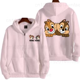 Chip 'n' dale Anime Spring and Autumn Men's New Zipper Hoodie Women's Pullover Couple Outdoor Sports Top Free Shipping