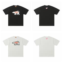 HUMAN MADE 2026 New Japanese Bamboo Cotton Summer Short Sleeved T-shirt with Animal Print