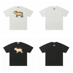 HUMAN MADE 2026 New Japanese Bamboo Cotton Summer Short Sleeved T-shirt with Animal Print