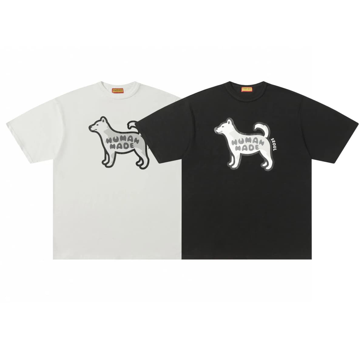HUMAN MADE 2026 New Japanese Bamboo Cotton Summer Short Sleeved T-shirt with Animal Print