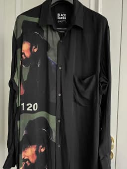 TOP-YAMAMOTO Original Design: Sleepless Tonight Silk Print Shirt - Leopard Print long-sleeved Shirt