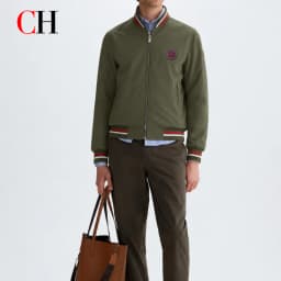 CH Men’s Er Jacket Lightweight Casual Zip Up Stand Collar Jacket Streetwear Windbreaker Coat Spring Autumn Baseball Varsity