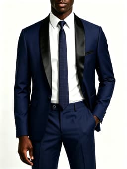Men's Black Satin Shawl Lapel Tuxedo Suit 2 Pieces, Slim Fit Formal Blazer & Pants for Wedding Party Prom Groom Outfit