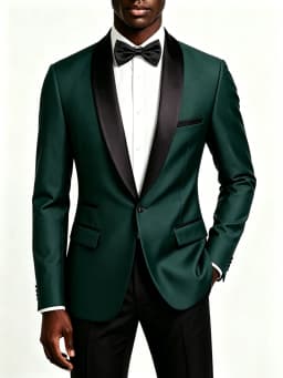 Men's Black Satin Shawl Lapel Tuxedo Suit 2 Pieces, Slim Fit Formal Blazer & Pants for Wedding Party Prom Groom Outfit
