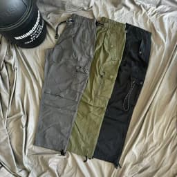 Men Women High Vis Reflective Triangle Multi-Pocket Baggy Wide Leg Trousers Casual Cargo Baggy Trousers Urban Outdoor