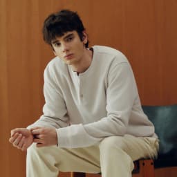 Semir Long Sleeve T-Shirt Men Waffle Texture Solid Versatile Base Layer Winter 2025 New Inner Wear Henley Collar Men's Wear