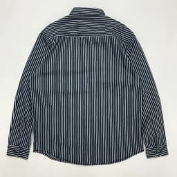 Ami khaki Japanese retro-style work shirt heavyweight pure cotton vertical stripe loose long-sleeved denim shirt