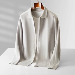 Autumn And Winter New Men's Wool Fashion Sweater Gentleman Knitted Coat Plus Size Zipper Cardigan Cashmere Sweater