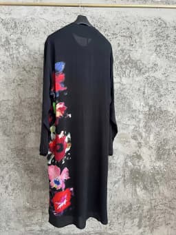 Silk notes, black and white guitar prints, oversized shirt for man