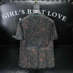 Summer Men's Printed Round Neck Short Sleeved T-shirt Fashion Slim Fit Casual Tshirts Trendy Social Tees Streetwear Men Clothing