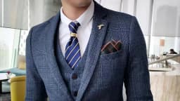 Men's High-quality Plus Size 5XL-M 3-piece Suit (suit+vest+pants) Business Fashion Plaid Suit Groom's Wedding Banquet Set