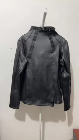 HKSH Autumn Winter New Men Stand Collar Fleece Lining Jacket Pullover Gothic Slim Punk Coat Motorcycle Pu Leather Hoodies HK0969