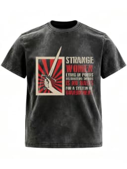 1pc Men's Monty Python T-Shirt with Iconic Quotes & Strange Women in Ponds - 100% Cotton Crew Neck Tee Suitable for Casual Wear, Parties, Everyday Outfits - Machine Washable Regular Fit Shirt for Year-Round (Monty Python Fans)