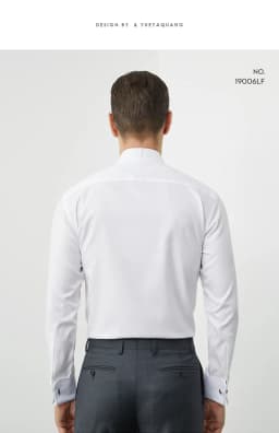 Men's Dress Cufflinks Shirt Pure Cotton Slim Wedding Banquet Wing Collar Formal Men's Bow Tie