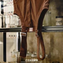 Maden Retro Corduroy Overalls Solid Color Loose with Pocket Adjustable Suspender Jumpsuit for Men's Spring and Autumn Trousers