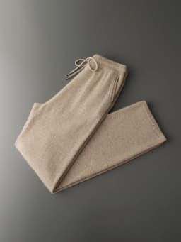 Men Luxury 100% Cashmere Knit Wide Leg Pants Warm Casual Business Trousers Solid Color Autumn Winter Skin-friendly Bottom Wear