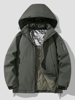 2024 Autumn and Winter New Fashion Trend Thick Warm Hooded Cotton-Padded Jacket Men's Casual Loose Comfortable Plus Size Coat