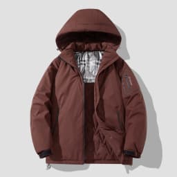 2024 Autumn and Winter New Fashion Trend Thick Warm Hooded Cotton-Padded Jacket Men's Casual Loose Comfortable Plus Size Coat