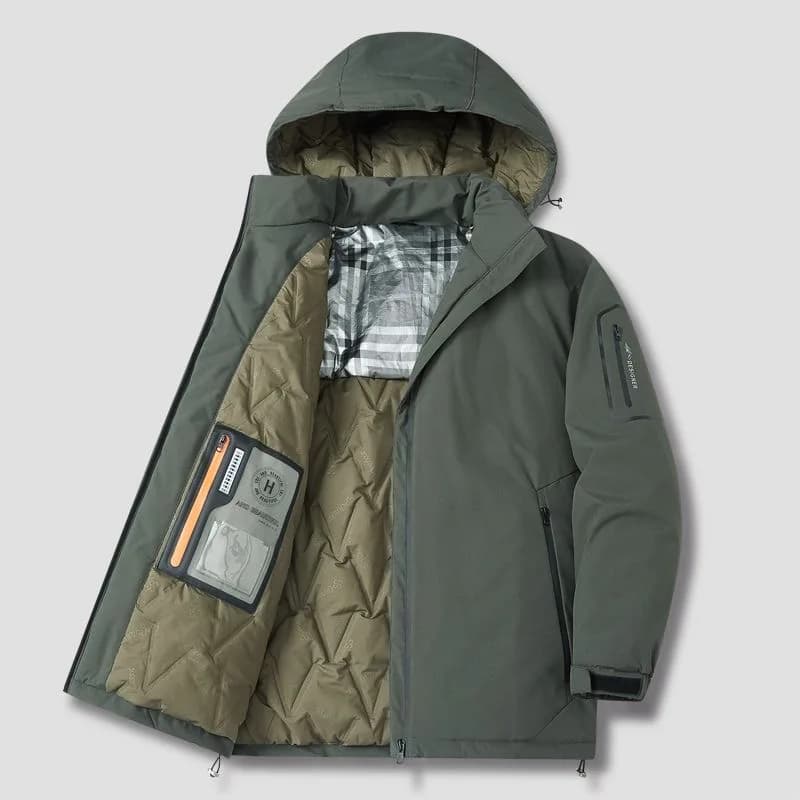 2024 Autumn and Winter New Fashion Trend Thick Warm Hooded Cotton-Padded Jacket Men's Casual Loose Comfortable Plus Size Coat