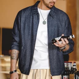 Maden American New Spring And Autumn Retro Denim Jacket Cityboy Amekaji Style Loose Lapel Jacket Men’s Fashion Short Blue Coats