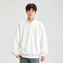 Large Size Men's Sweatshirts M-8XL Autumn Stand-up Collar Half-zipper Solid Color Long-sleeved Oversize Outdoor Sports Pullover
