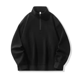 Large Size Men's Sweatshirts M-8XL Autumn Stand-up Collar Half-zipper Solid Color Long-sleeved Oversize Outdoor Sports Pullover