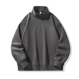 Large Size Men's Sweatshirts M-8XL Autumn Stand-up Collar Half-zipper Solid Color Long-sleeved Oversize Outdoor Sports Pullover