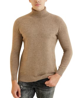 Knit Sweater for Men 100% Merino Wool Turtleneck Wool Sweater Fall Winter Warm Long Sleeve Pullover Male Korean Luxury Clothing