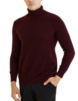 Knit Sweater for Men 100% Merino Wool Turtleneck Wool Sweater Fall Winter Warm Long Sleeve Pullover Male Korean Luxury Clothing