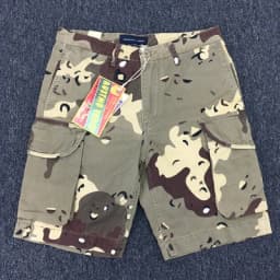 Summer New American Retro Heavyweight Camouflage Cargo Shorts Men's Pure Cotton Washed Loose Multi-pocket Casual 5-point Pants