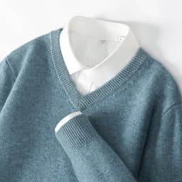 LHZSYY Men's V-Neck Cashmere Sweater 23Autumn Winter New Thick Solid Pullovers Loose Knit Base Shirt Business Casual Jacket Tops