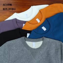 AL6163 Super Quality Heavy Thick Pullover Mans Big Cozy Flexible 400g 14.1oz Cotton Warm Shirt