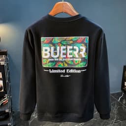 Fashion hoodie men's 2024 autumn and winter new trend printed long sleeved T-shirt loose elastic high-end Sweater