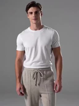 Autumn and Winter Thickened High Waisted 100% Merino Wool Men's Pants Small Leg Pants Casual Business Knitted Sweatpants Warm