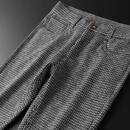 Gray Plaid Pants Men's Casual Slim Slim Straight Leg Business Pants Fall Men's Woolen Pants