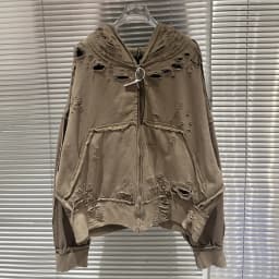 Destroy The Hole Nice Washed Apricot Hoodie Hooded Men Women Oversized Heavy Fabric Unisex Vintage Coats Pullover