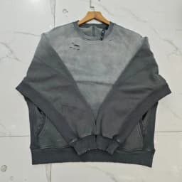 Vintage American Style Distressed Fleece Sweatshirt Men Winter Thick Loose Casual Hooded Pullover with Retro Design