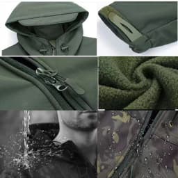 Tactical Men Winter Set Fleece Parkas Cargo Jackets Windbreak Hiking Camping Pant Climbing Tracksuit Sharkskin Casual Hood Coats