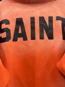 Washed Orange Saint Pullover Men Women Best Quality Hooded Hoodie