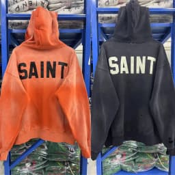 Washed Orange Saint Pullover Men Women Best Quality Hooded Hoodie