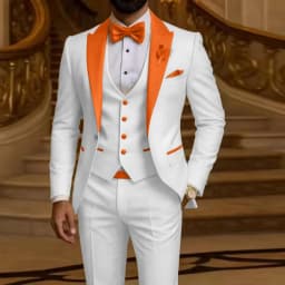 Men's 3 Piece Formal Business Suit Slim Fit Peak Lapel Groom Tuxedo Best Man Wedding Party Blazer Vest Pants Set Men Outfits