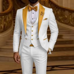 Men's 3 Piece Formal Business Suit Slim Fit Peak Lapel Groom Tuxedo Best Man Wedding Party Blazer Vest Pants Set Men Outfits