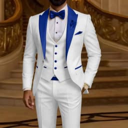 Men's 3 Piece Formal Business Suit Slim Fit Peak Lapel Groom Tuxedo Best Man Wedding Party Blazer Vest Pants Set Men Outfits