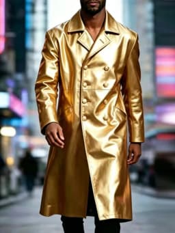 Daily Casual Turn-down Collar Coats Mens Fall Shiny Leather Long Sleeve Outerwear Men Vintage Double-breasted Maxi Jacket
