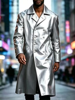 Daily Casual Turn-down Collar Coats Mens Fall Shiny Leather Long Sleeve Outerwear Men Vintage Double-breasted Maxi Jacket