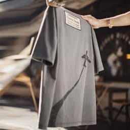 Maden Men's Vintage Fighter Plane Print T-Shirt Heavyweight Cotton Oversized Crew Neck Summer Casual Streetwear Tee Men's Tops