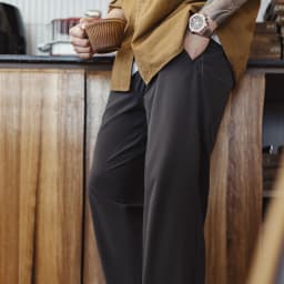 Maden Lightweight Commuter Casual Pants CleanFit Dress Trousers Elastic Wrinkle-Resistant Office Men's Long Pants for Summer